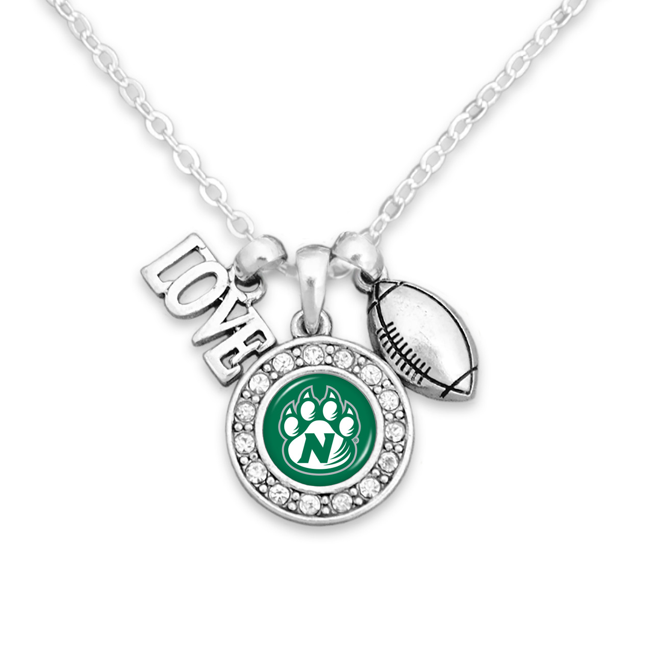 Northwest Missouri State Bearcats Necklace- Football, Love and Logo