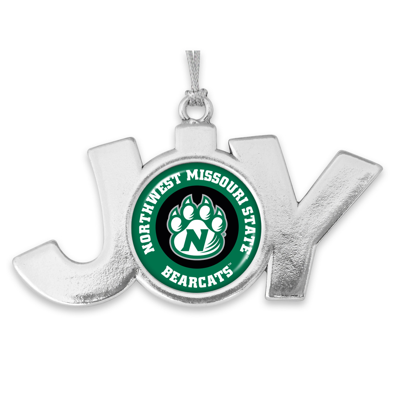 Northwest Missouri State Bearcats Christmas Ornament- Joy with Circle Team Logo