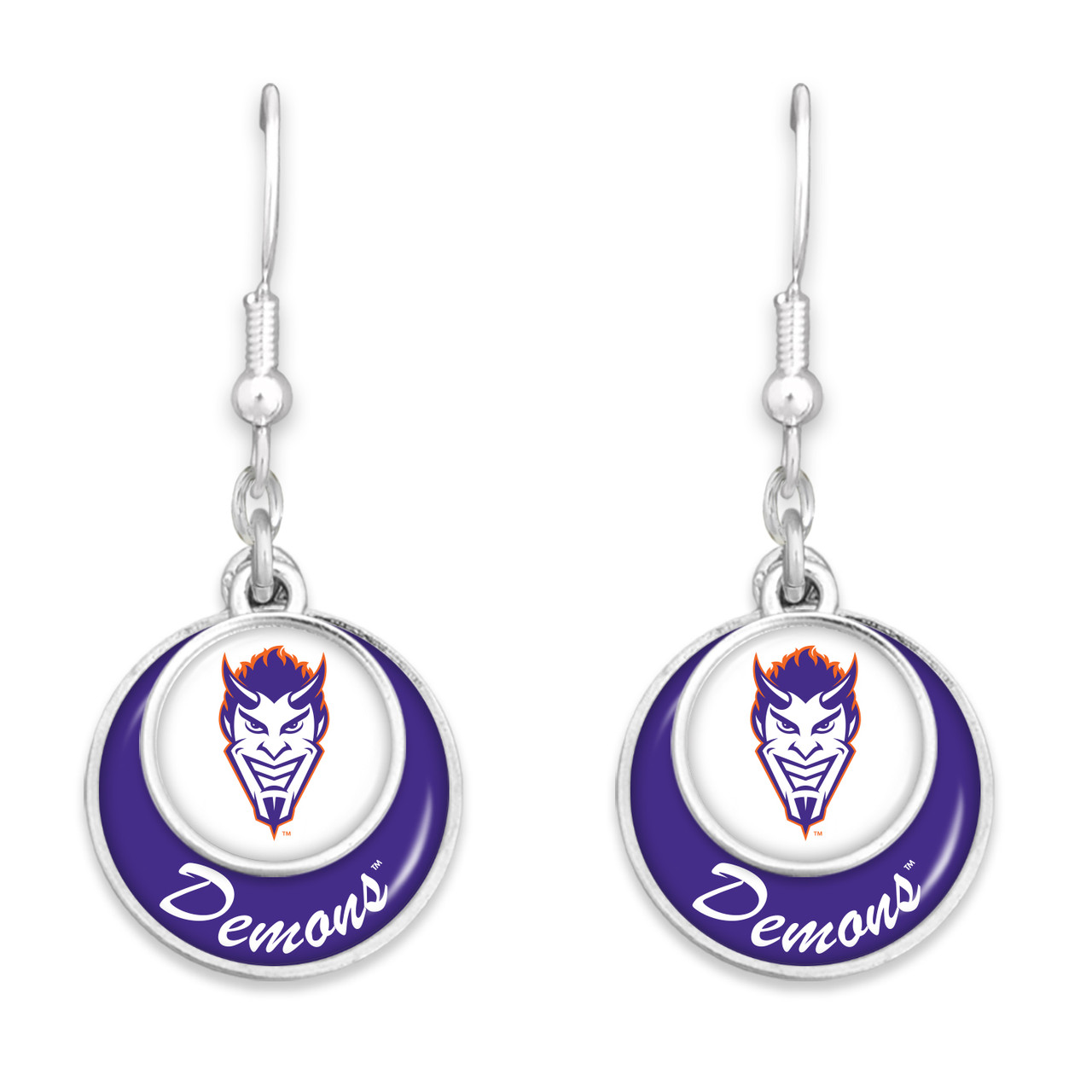 Northwestern State Demons Earrings-  Stacked Disk