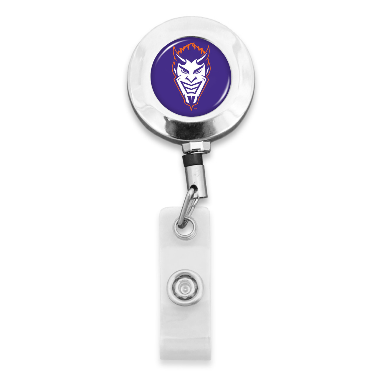 Northwestern State Demons Badge Reel Alligator Clip- Round