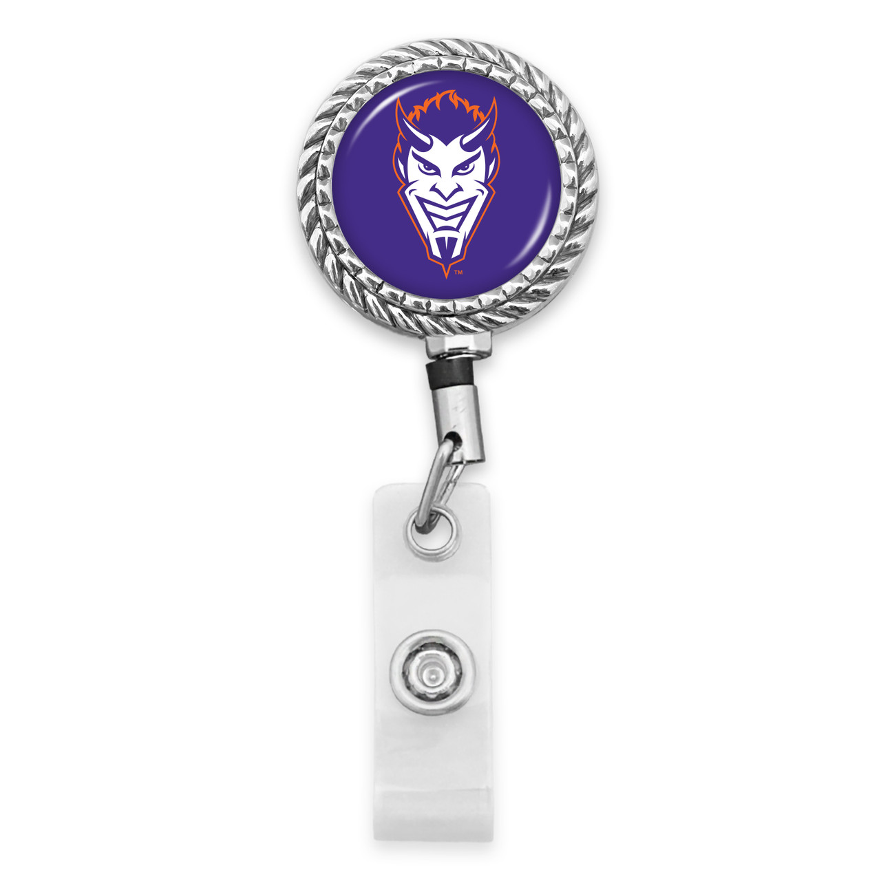 Northwestern State Demons Belt Clip Badge Reel- Rope Edge