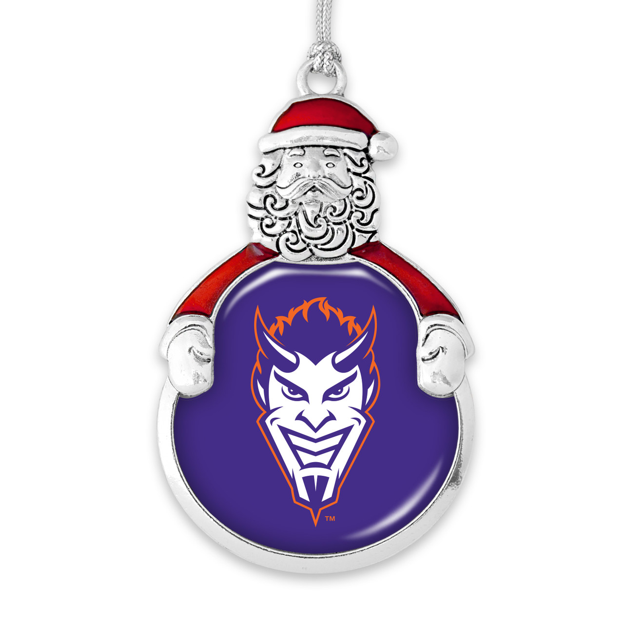 Northwestern State Demons Christmas Ornament- Santa with Team Logo