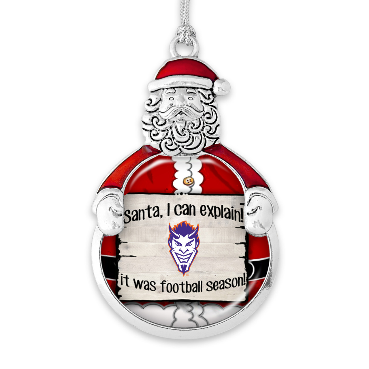 Northwestern State Demons Christmas Ornament- Santa I Can Explain