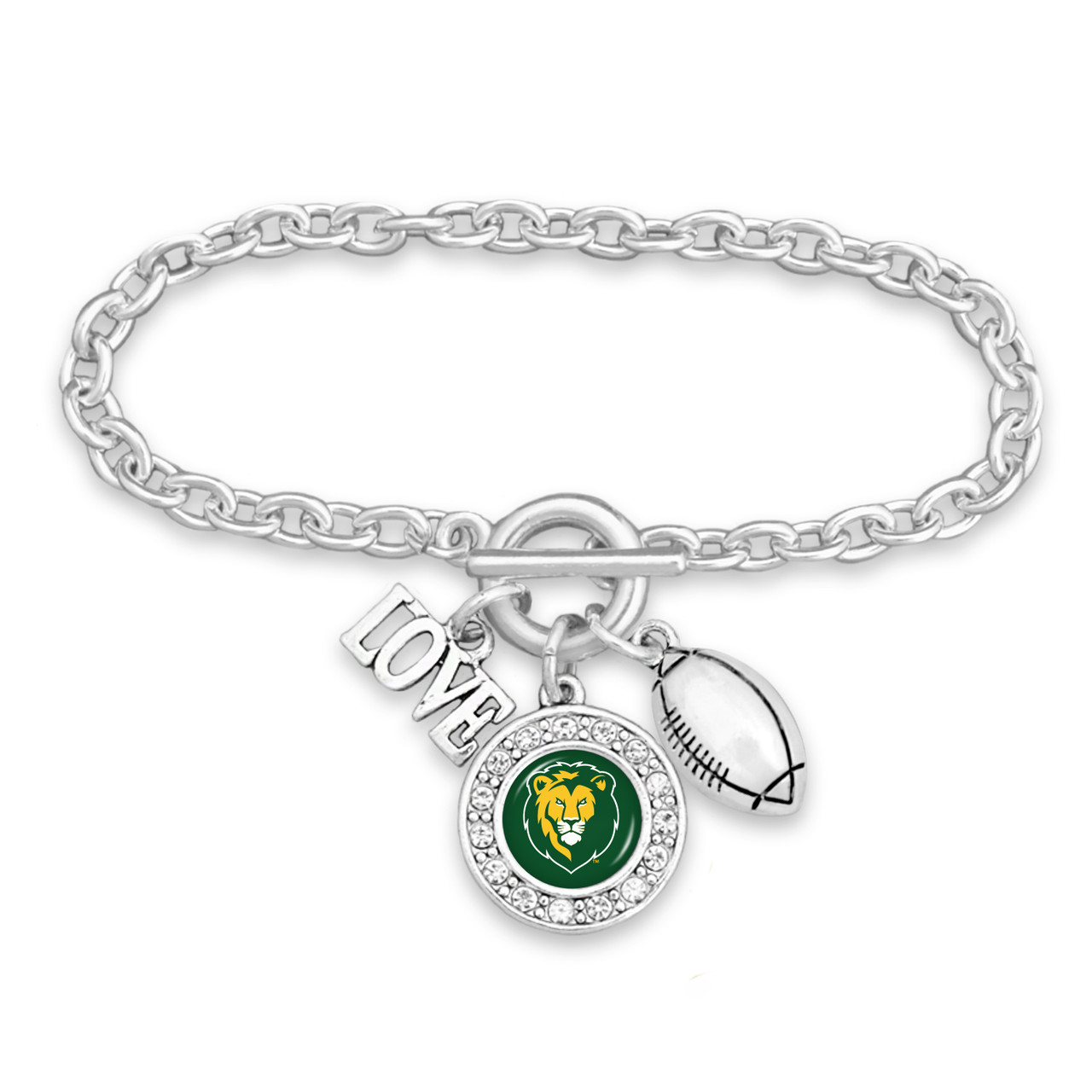 Southeastern Louisiana Lions Toggle Bracelet- Football, Love and Logo