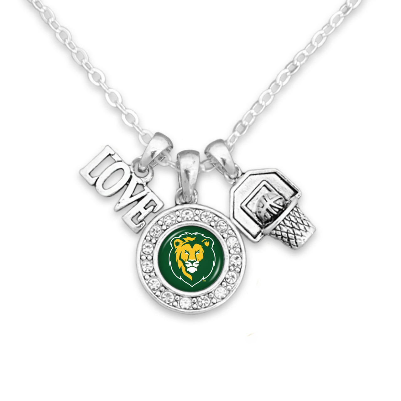 Southeastern Louisiana Lions Necklace- Basketball, Love and Logo