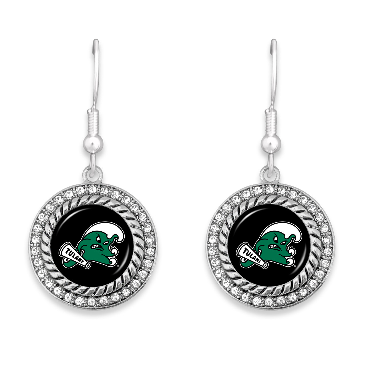 Tulane Green Wave Earrings- Allie