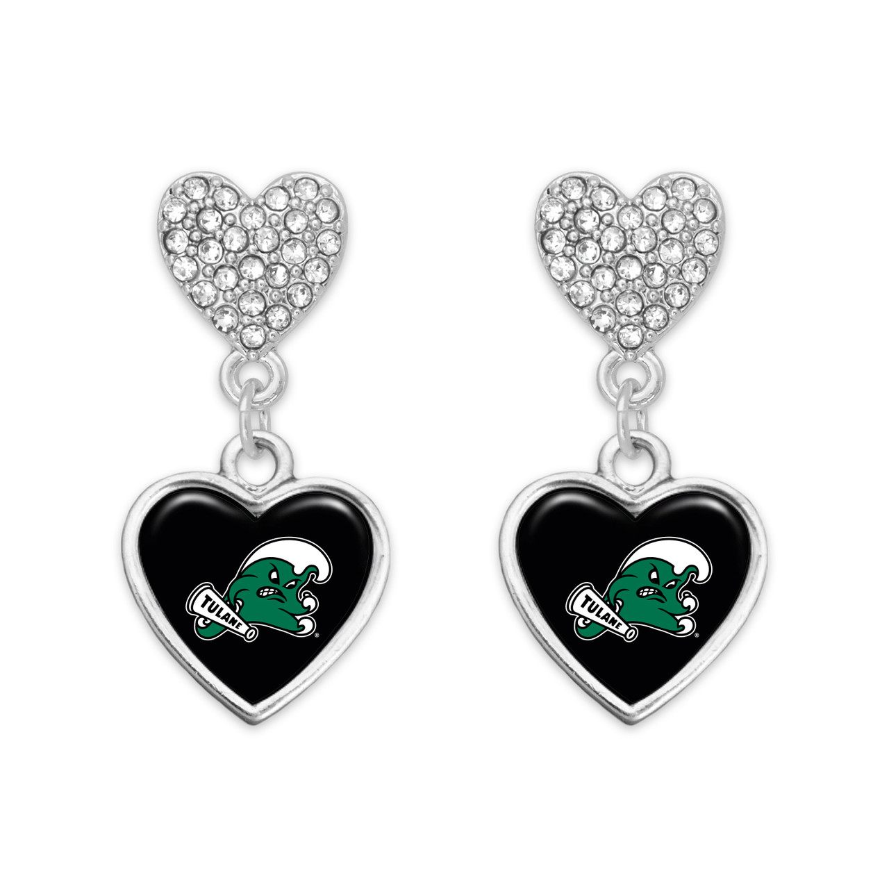 Tulane Green Wave Earrings- Amara