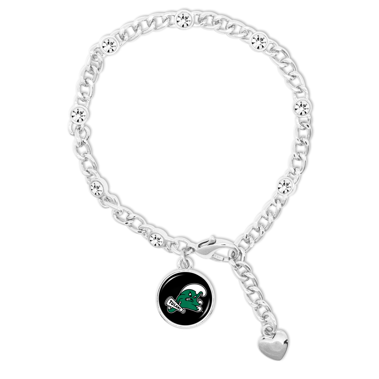 Tulane Green Wave - Silver Lydia Bracelet