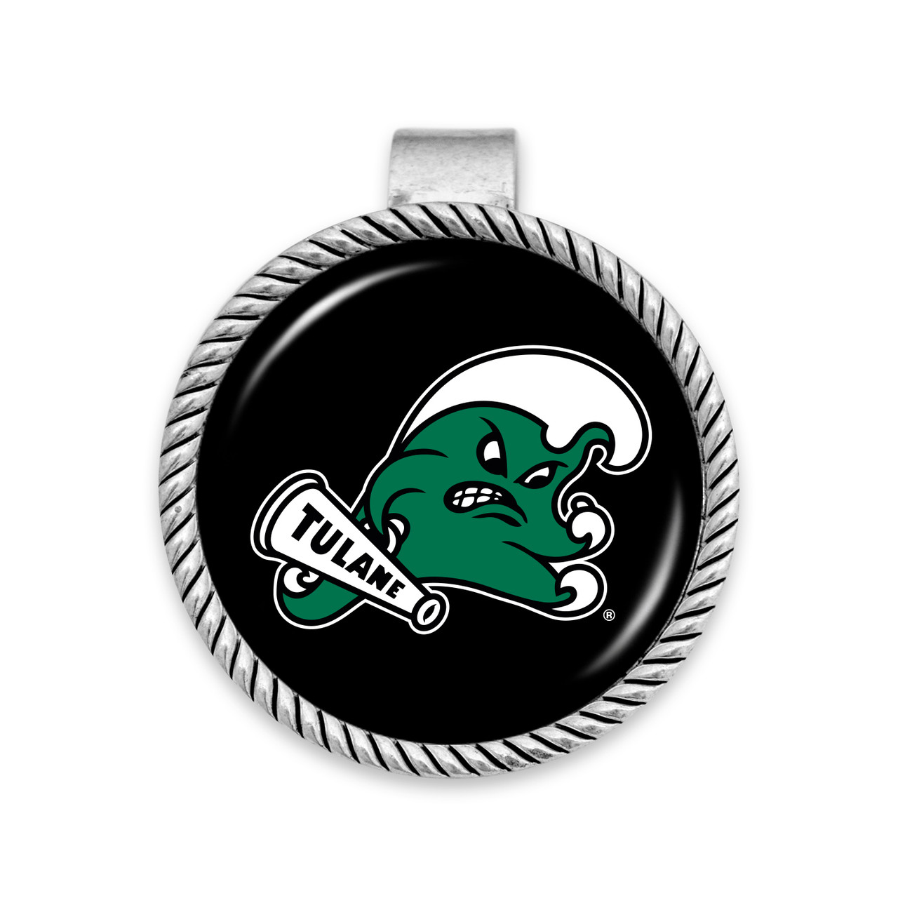 Tulane Green Wave Visor Clip- Primary Logo