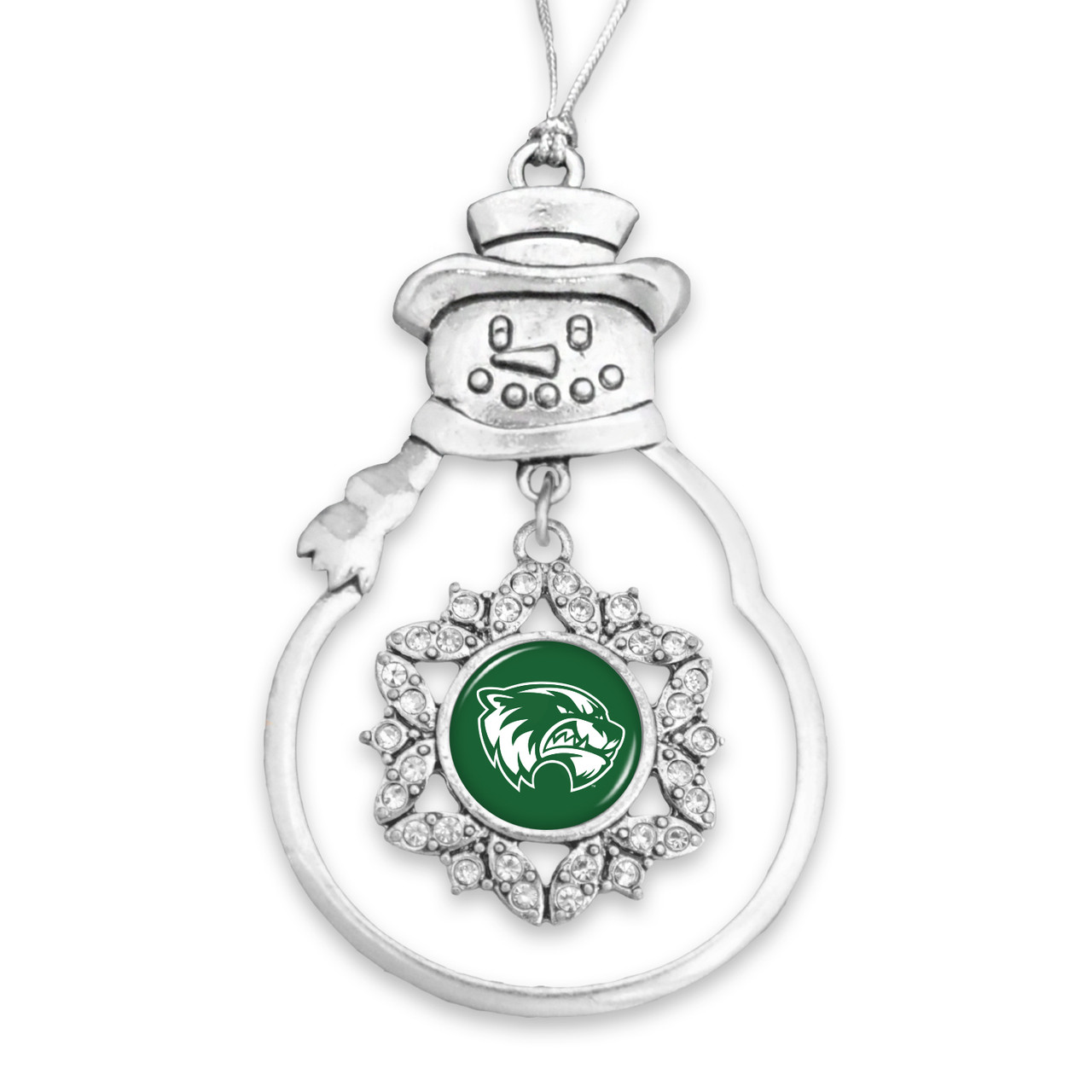 Utah Valley Wolverines Christmas Ornament- Snowman with Hanging Charm