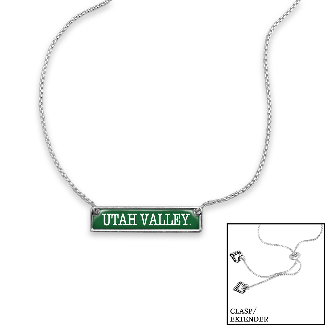 Utah Valley Wolverines Necklace- Nameplate (Adjustable Slider Bead)