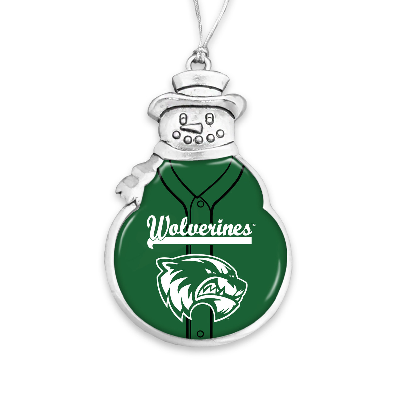 Utah Valley Wolverines Christmas Ornament- Snowman with Baseball Jersey