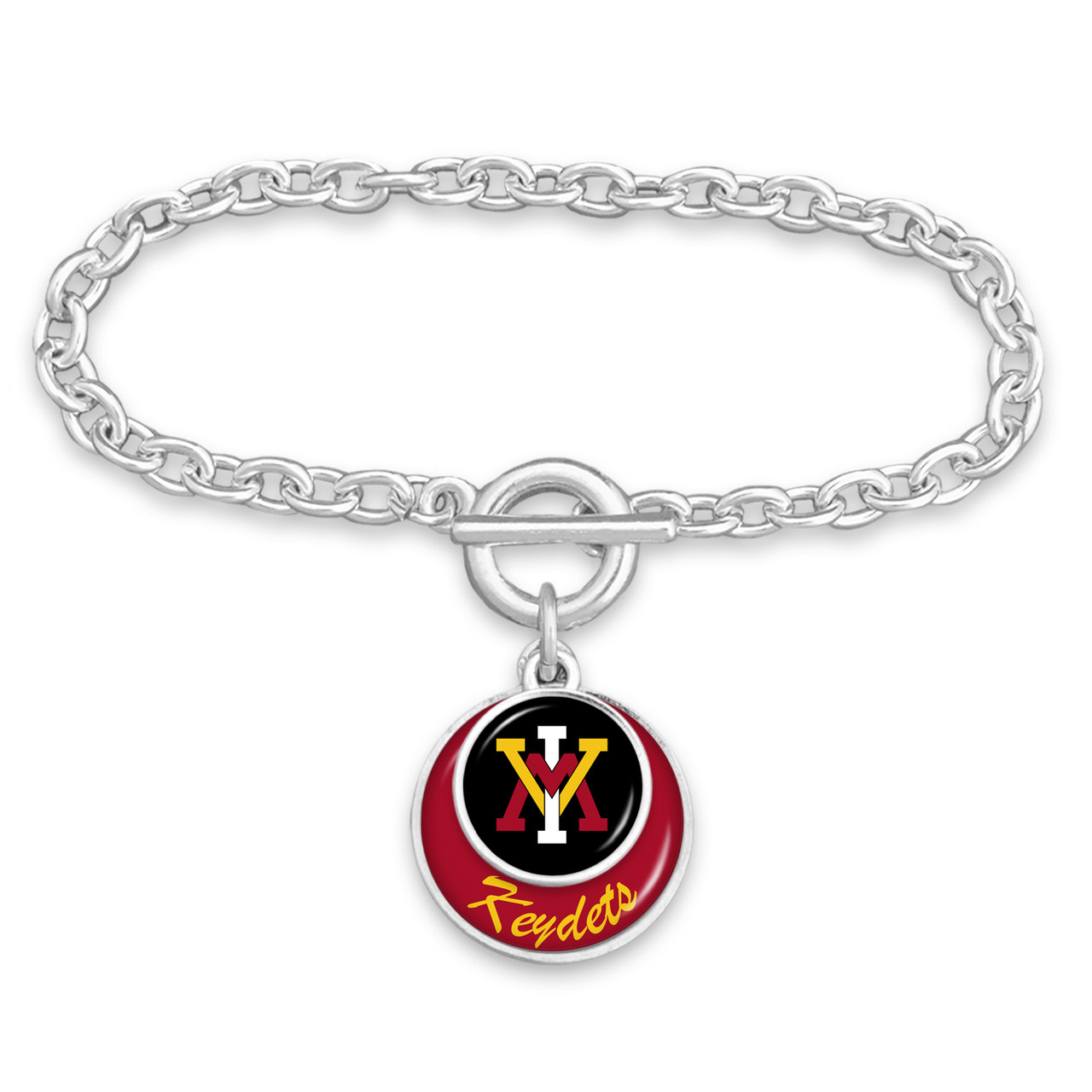 Virginia Military Keydets Bracelet- Stacked Disk