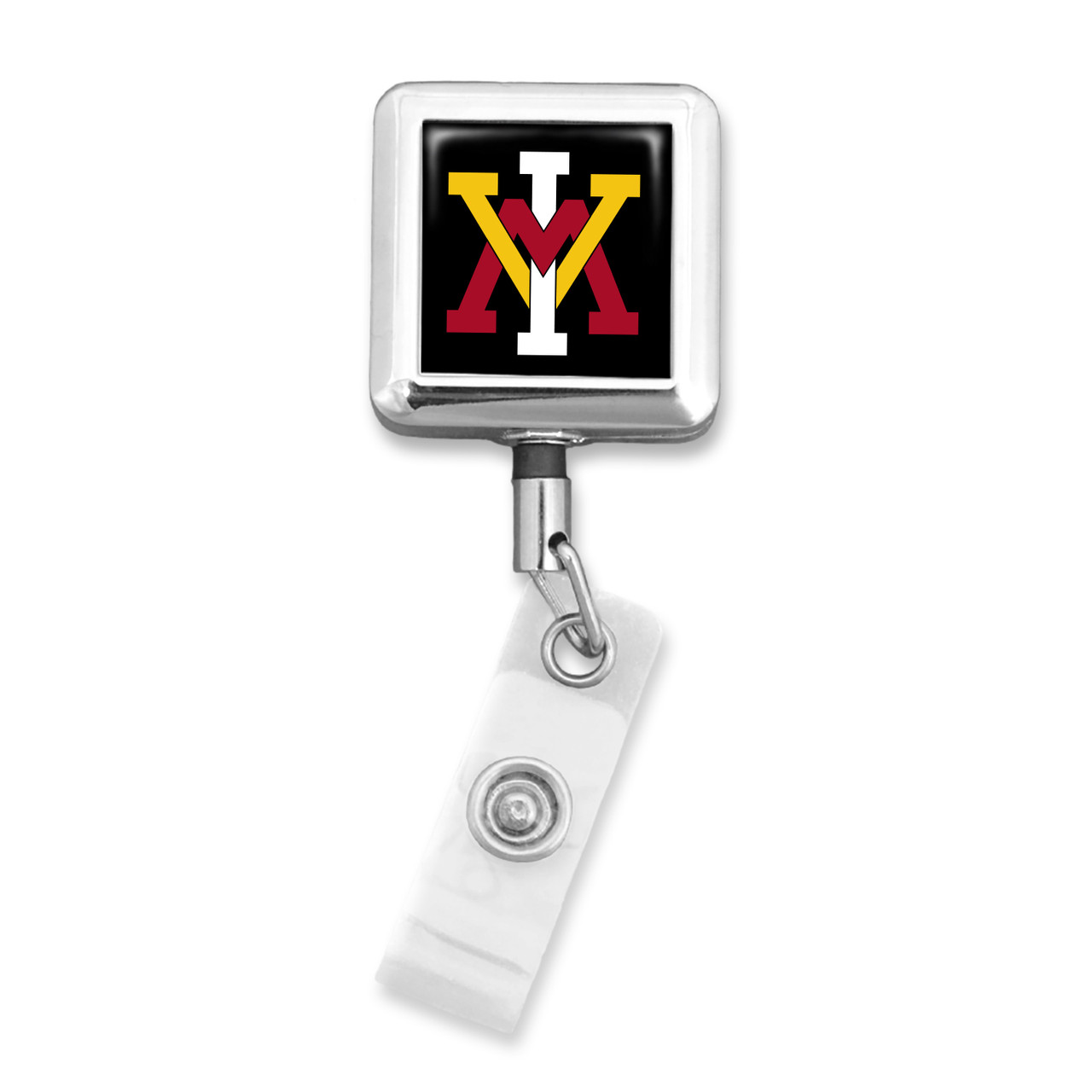 Virginia Military Keydets Badge Reel Belt Clip- Square