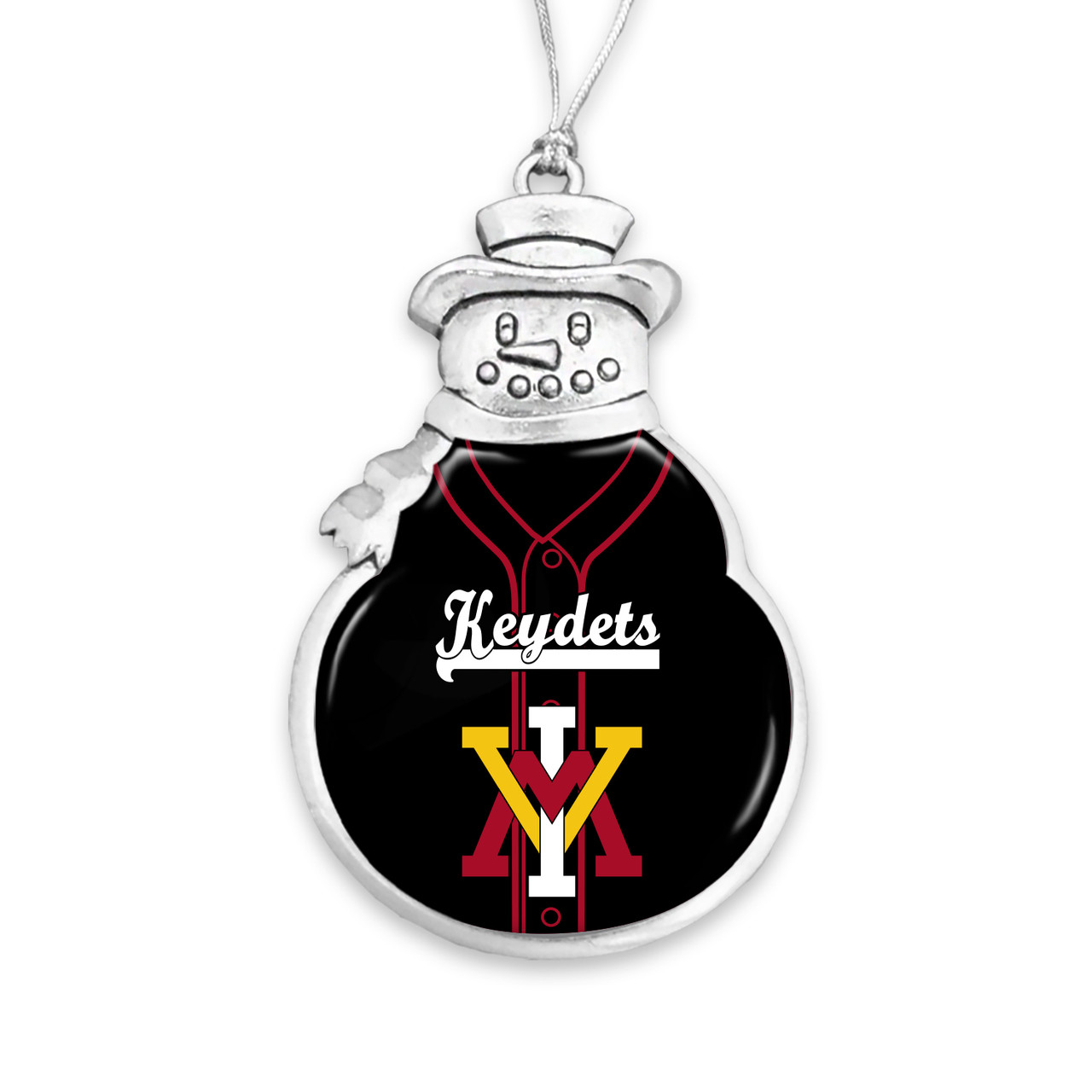 Virginia Military Keydets Christmas Ornament- Snowman with Baseball Jersey