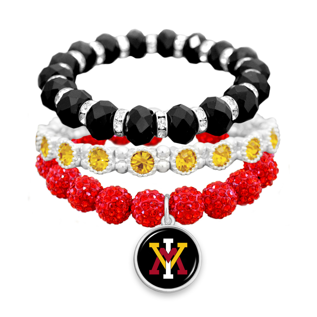 Virginia Military Keydets Bracelet- Amanda Stack- Crystal