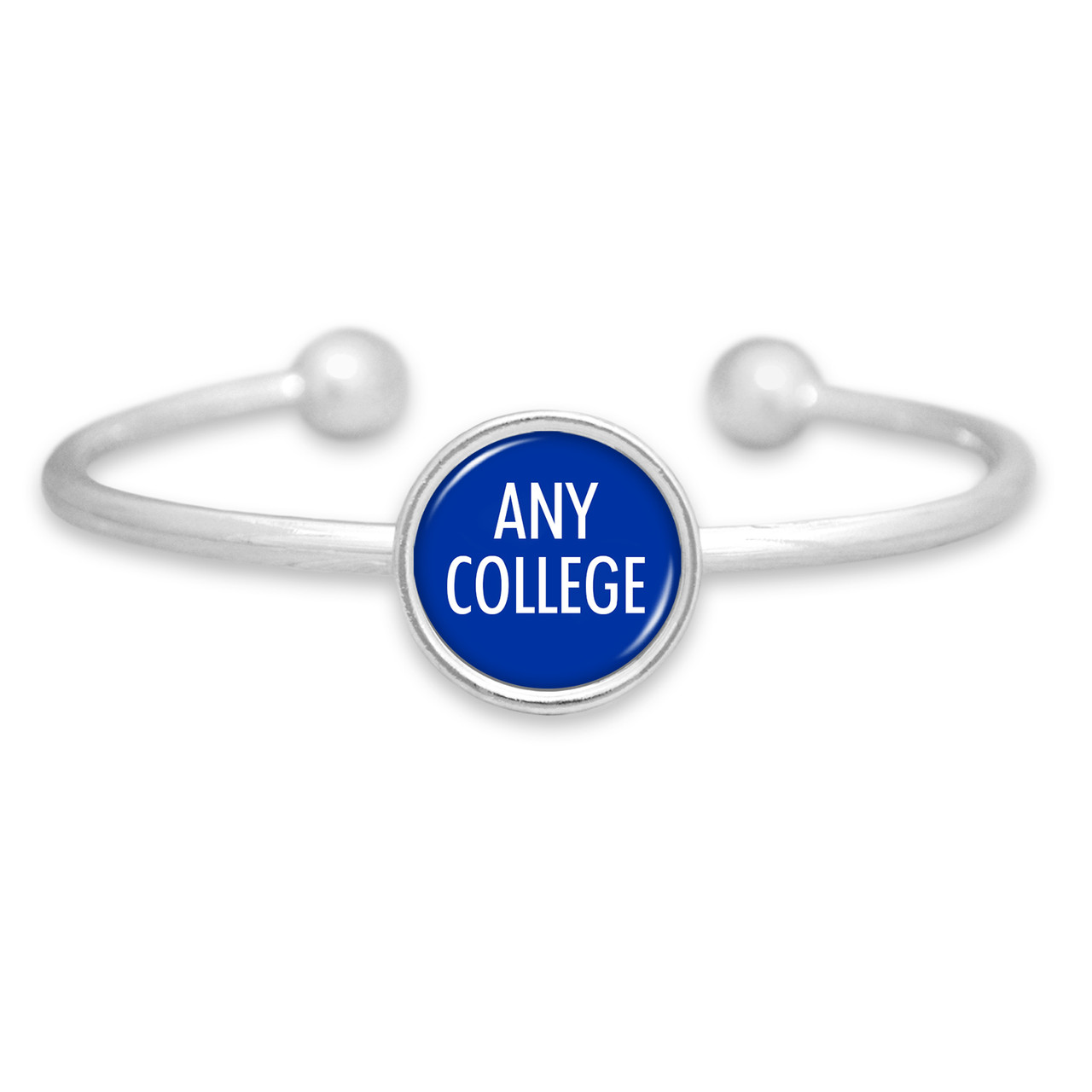Izzie Silver Dome Cuff College Bracelet