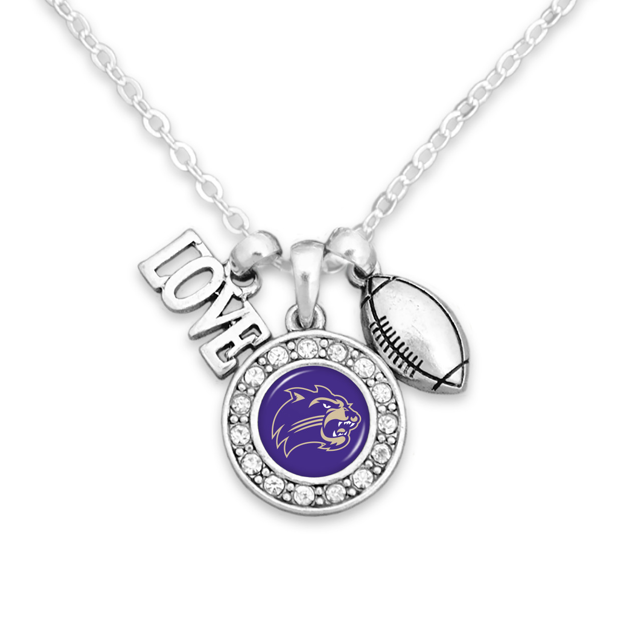 Western Carolina Catamounts Necklace- Football, Love and Logo