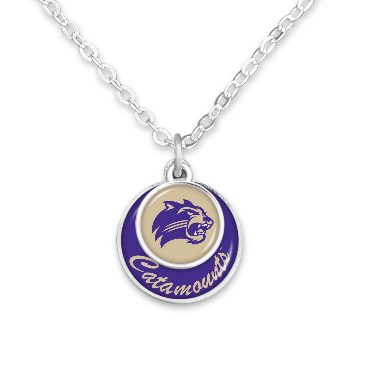 Western Carolina Catamounts Necklace- Stacked Disk