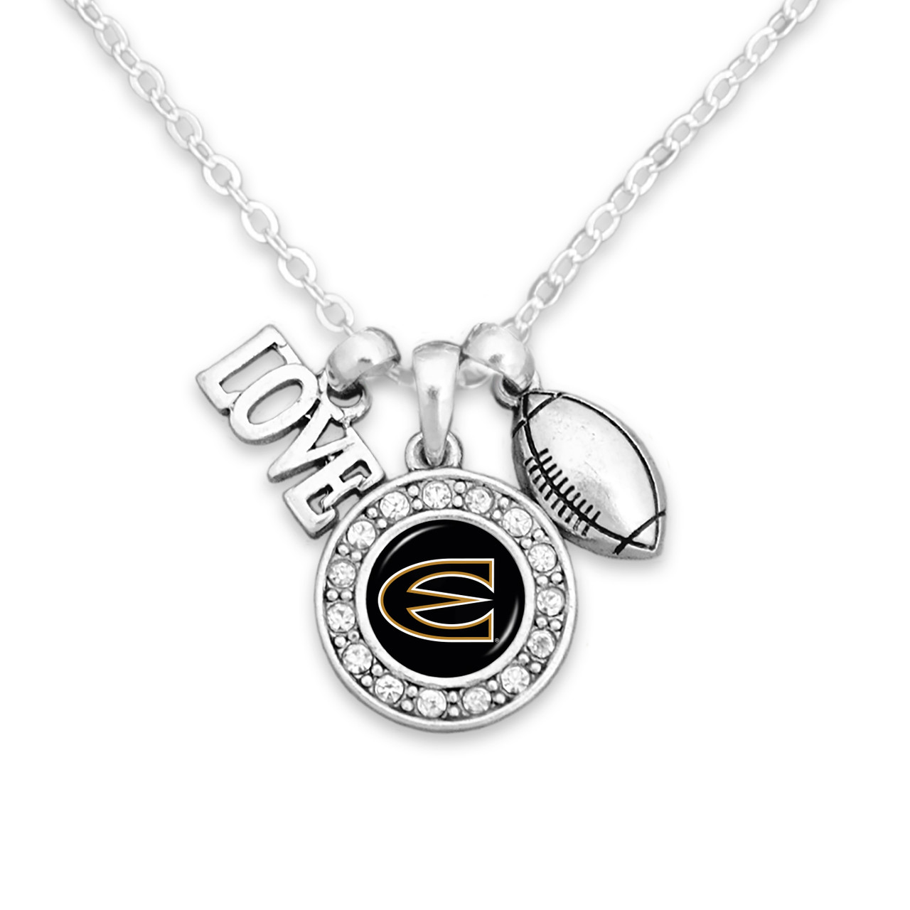 Emporia State Hornets Necklace- Football, Love and Logo