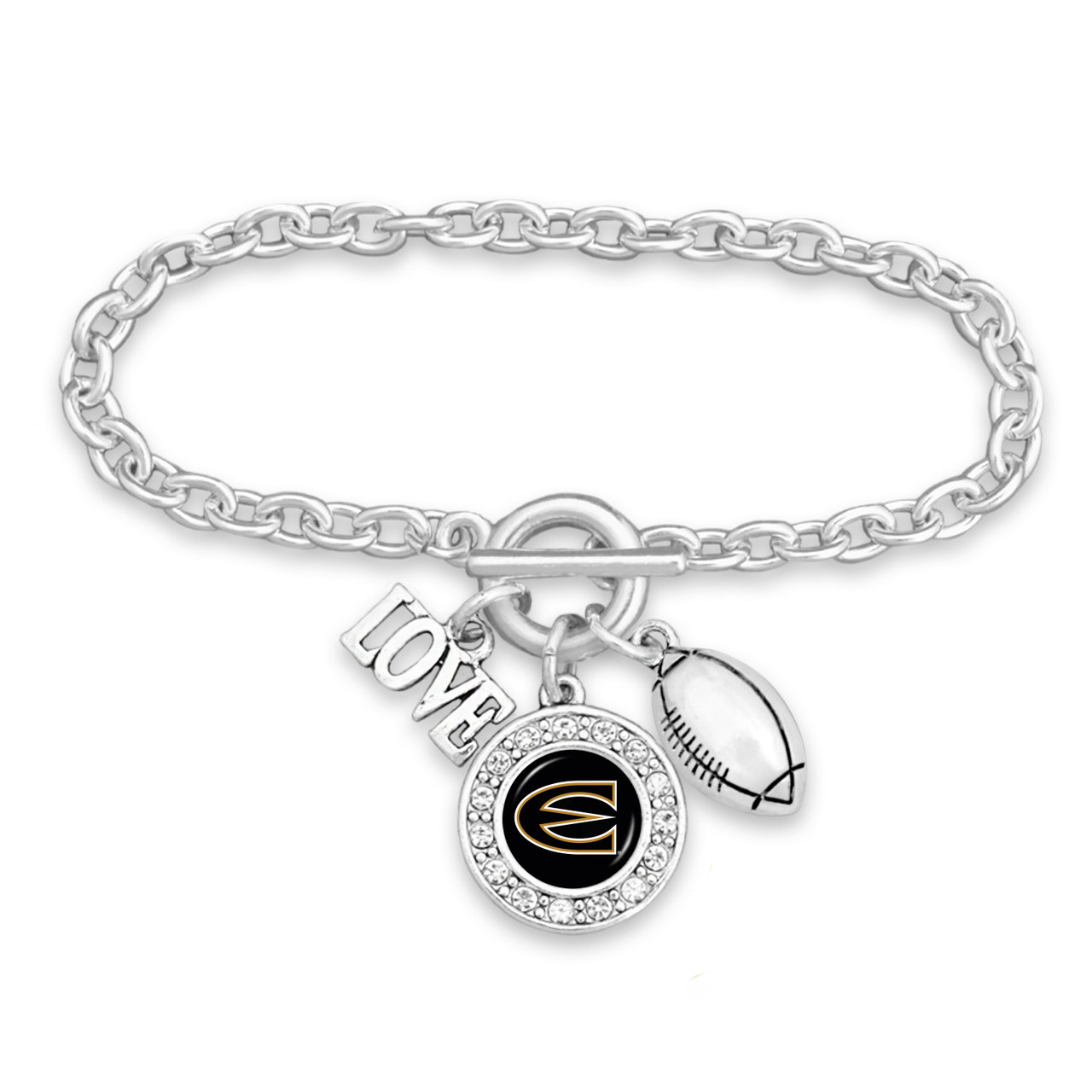 Emporia State Hornets Toggle Bracelet- Football, Love and Logo