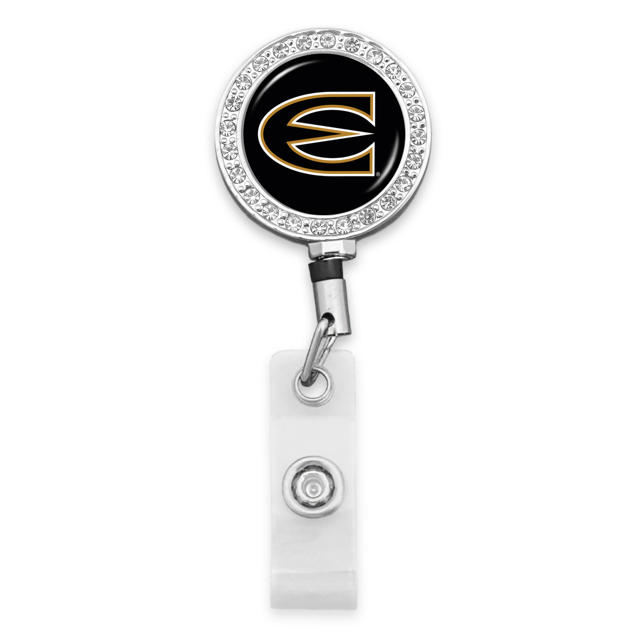 Emporia State Hornets Belt Clip Badge Reel- Crystal