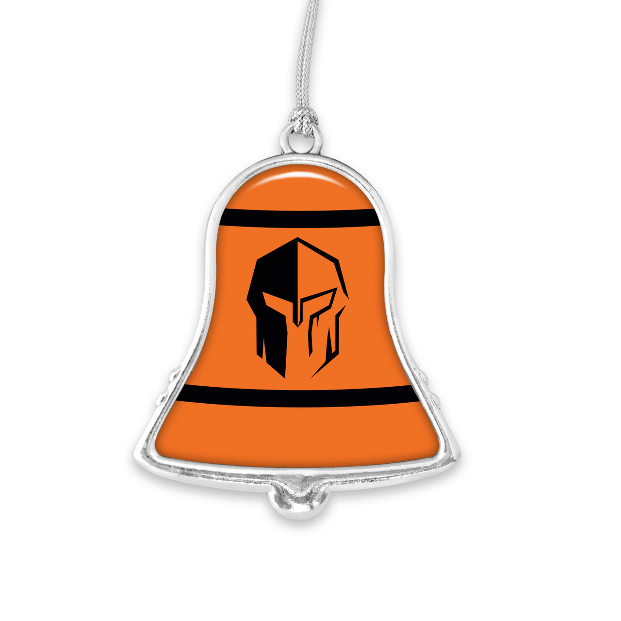 Hendrix Warriors Christmas Ornament- Bell with Team Logo Stripes