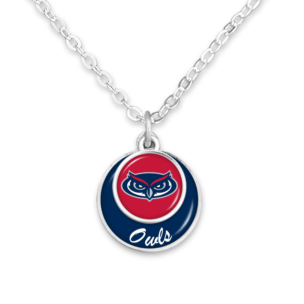 Florida Atlantic Owls Necklace- Stacked Disk