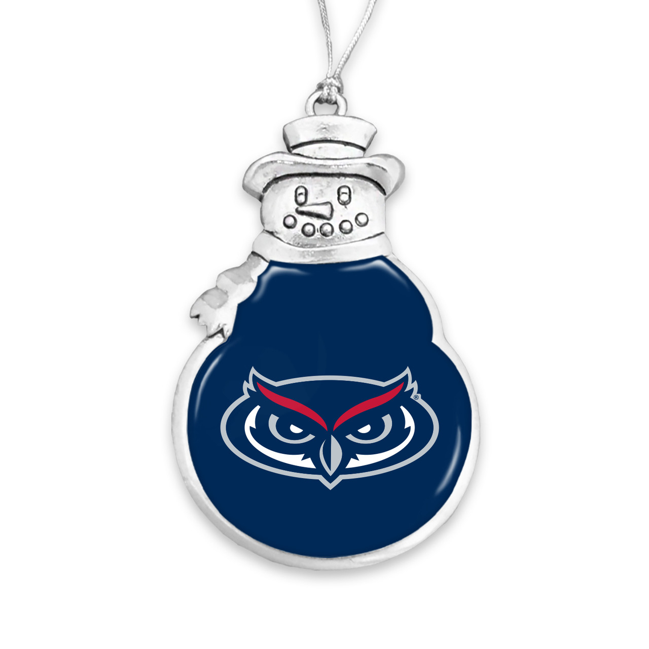 Florida Atlantic Owls Christmas Ornament- Snowman