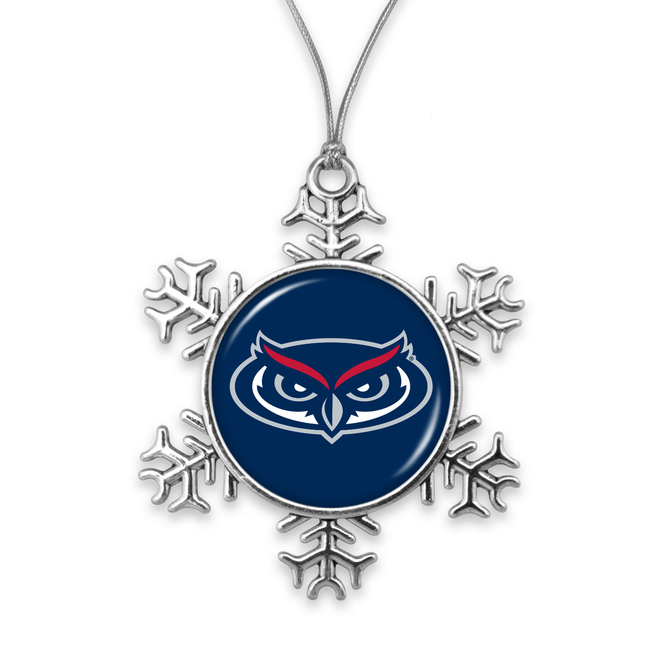 Florida Atlantic Owls Christmas Ornament- Snowflake