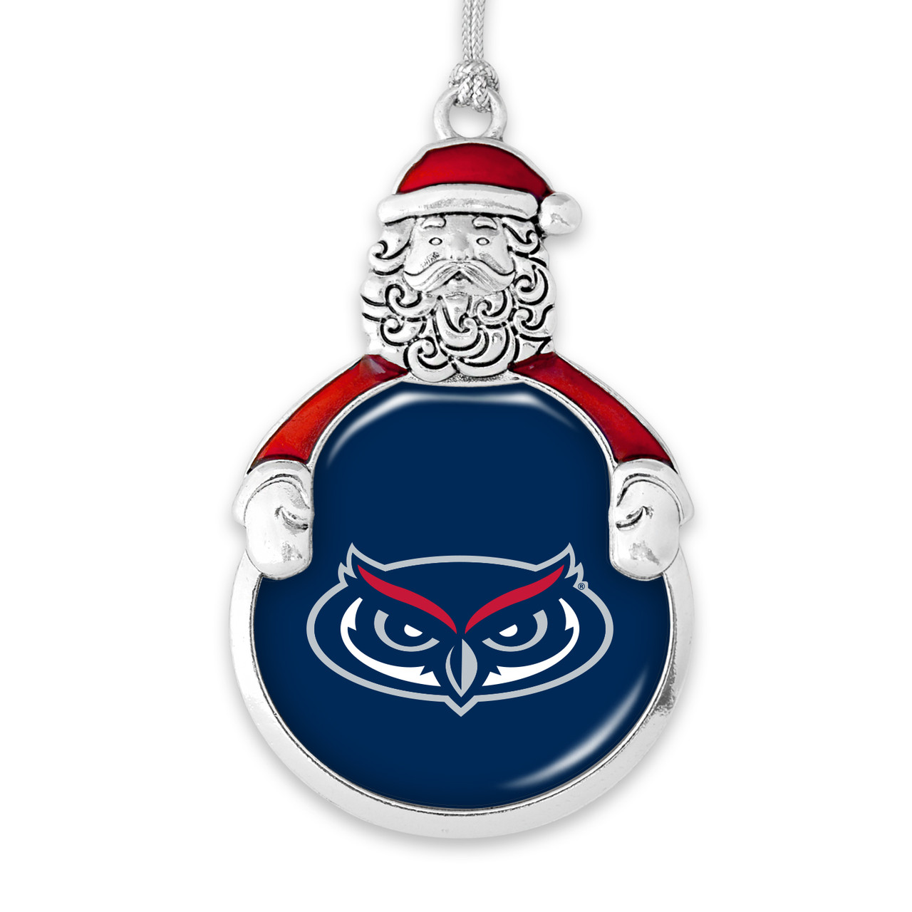 Florida Atlantic Owls Christmas Ornament- Santa with Team Logo