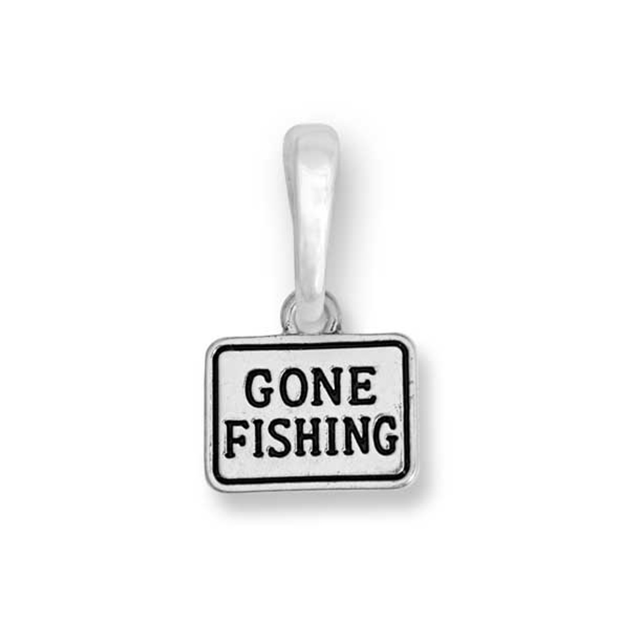 Charming Choices Charm - Gone Fishing Sign