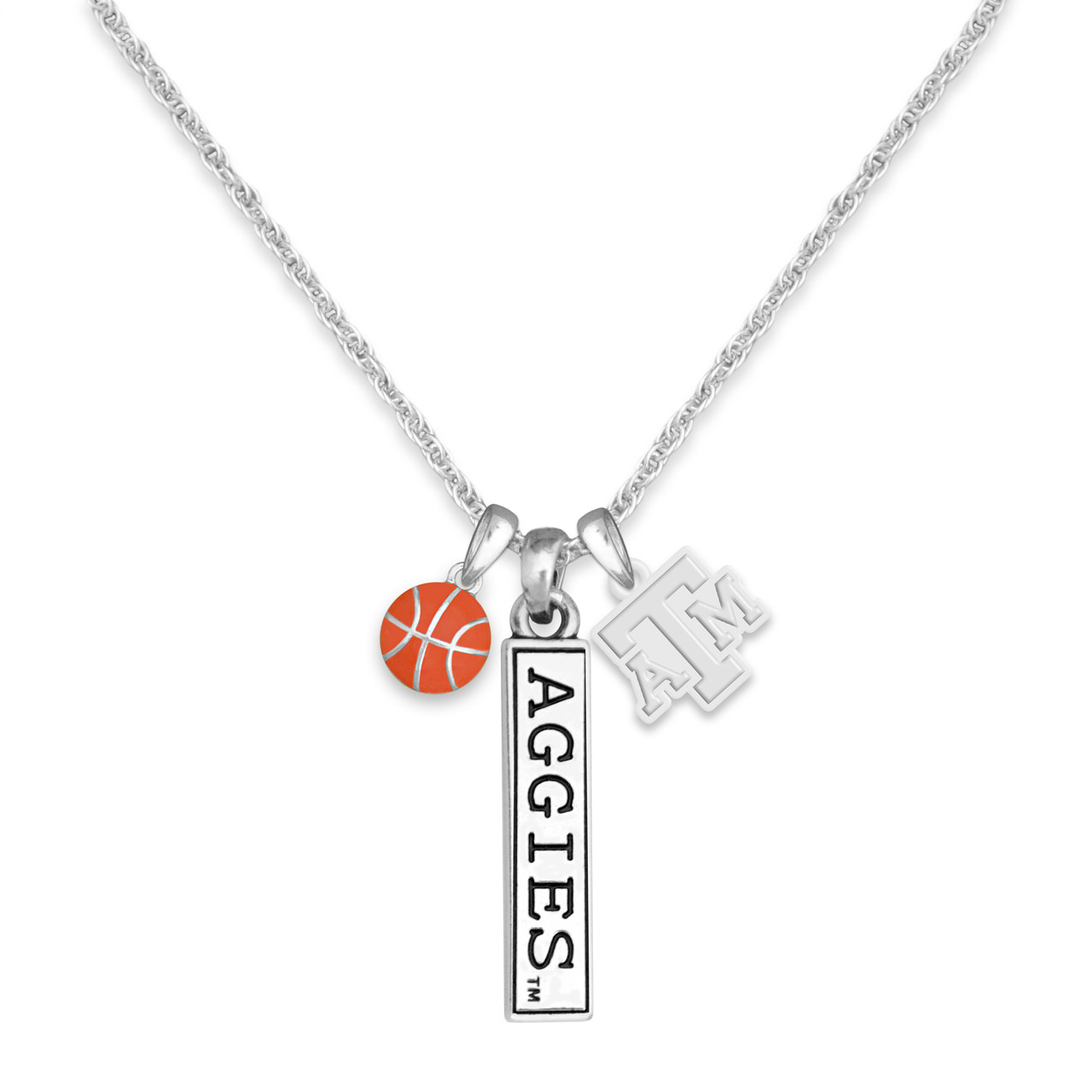 Texas A&M Aggies Basketball Tifecta Necklace