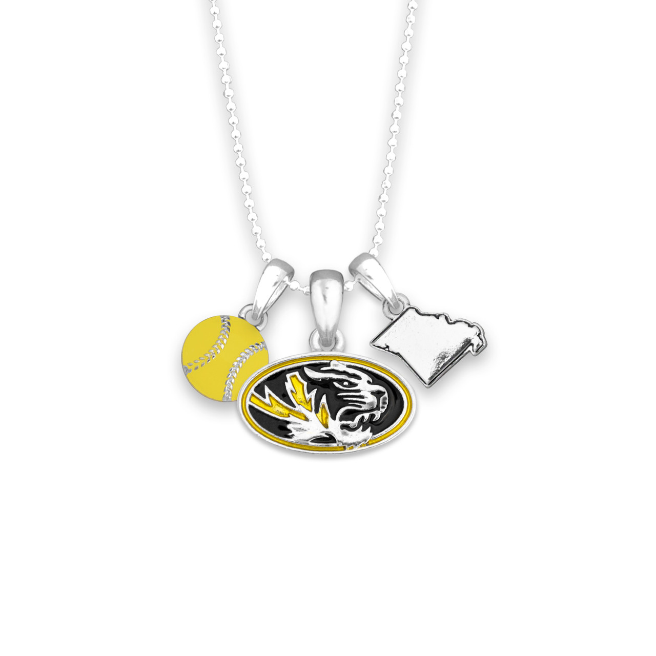 Missouri Tigers Team Traditions Softball Accent Necklace