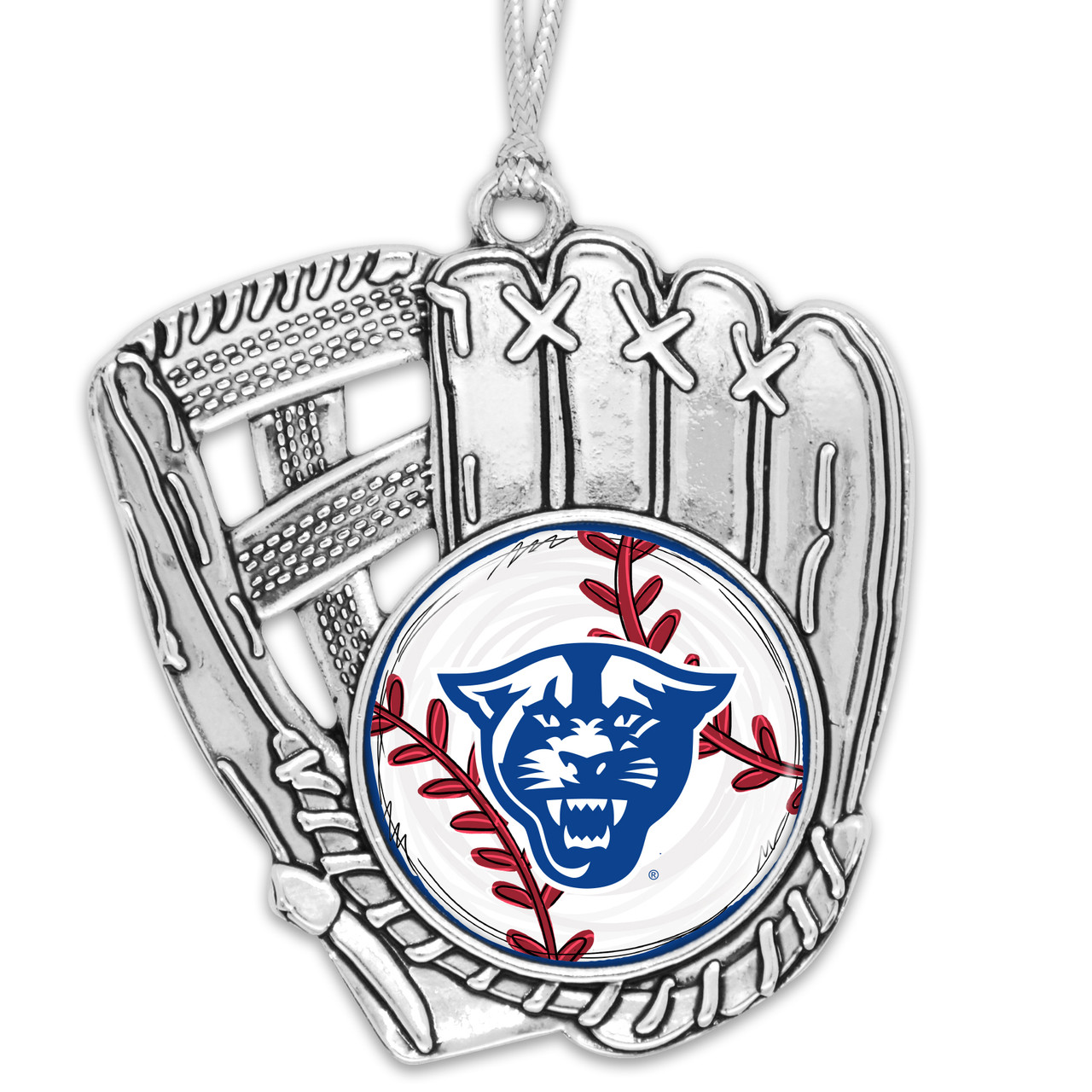 Georgia State Panthers Baseball Glove Ornament