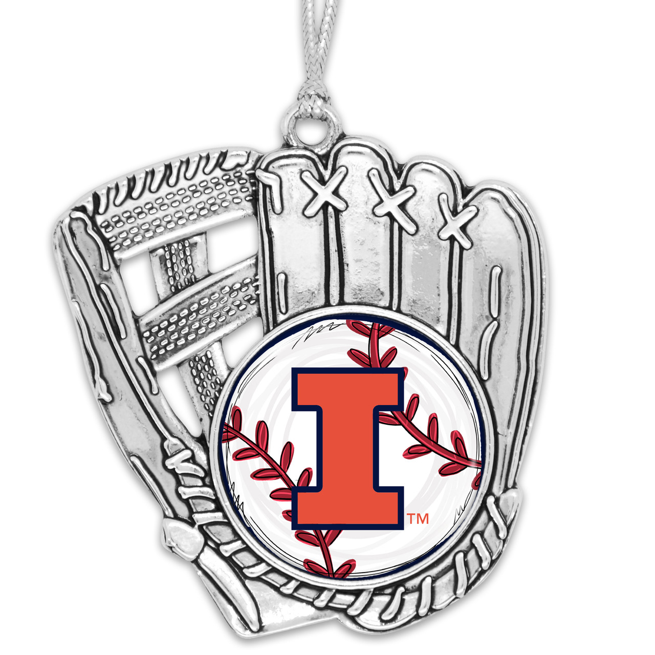 Illinois Illini Baseball Glove Ornament