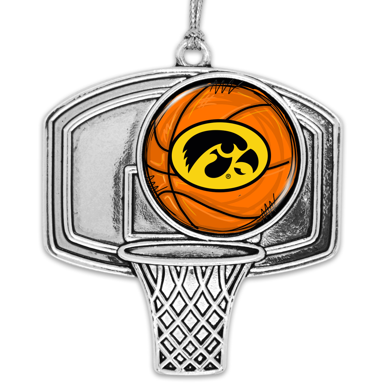 Iowa Hawkeyes Basketball Goal Ornament