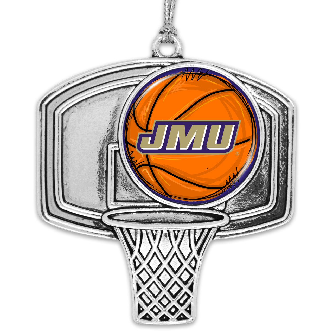 James Madison Dukes Basketball Goal Ornament
