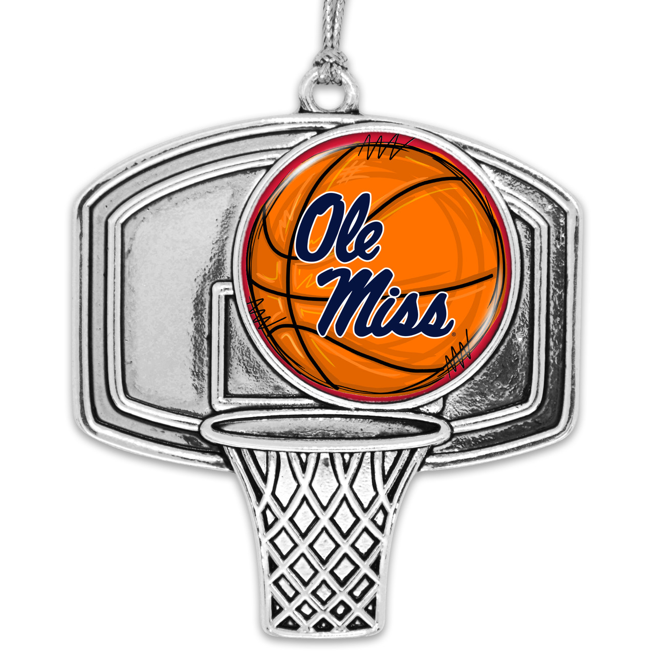 Ole Miss Rebels Basketball Goal Ornament