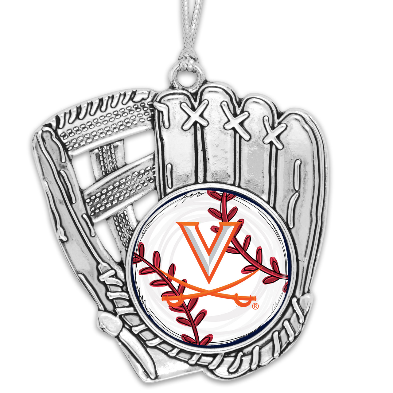 Virginia Cavaliers Baseball Glove Ornament