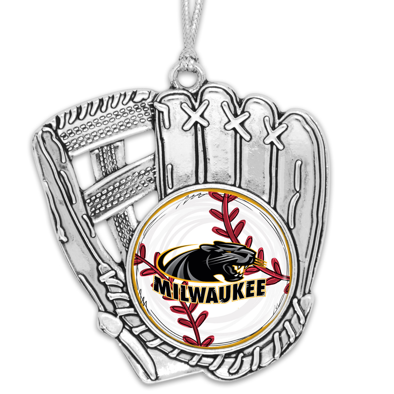 Wisconsin Milwaukee Panthers Baseball Glove Ornament