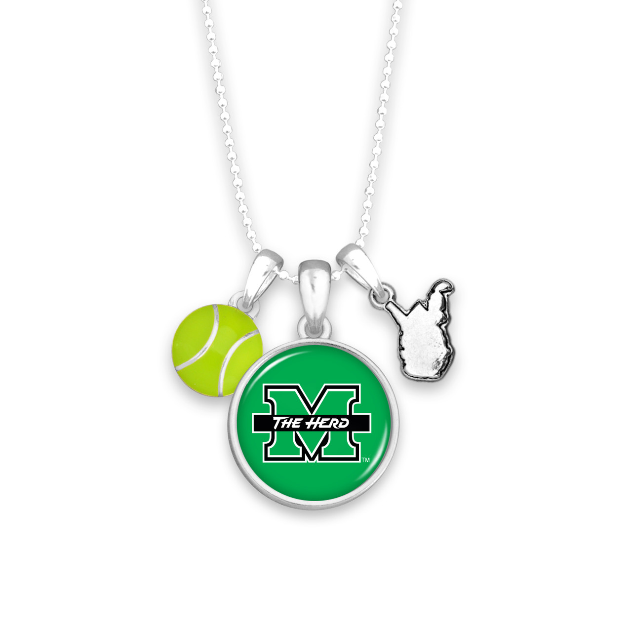 Marshall Thundering Herd Team Traditions Tennis Accent Necklace