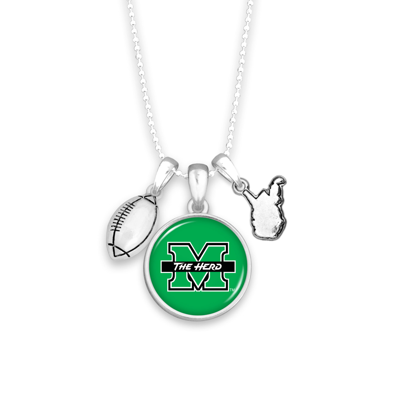 Marshall Thundering Herd Team Traditions Football Accent Necklace