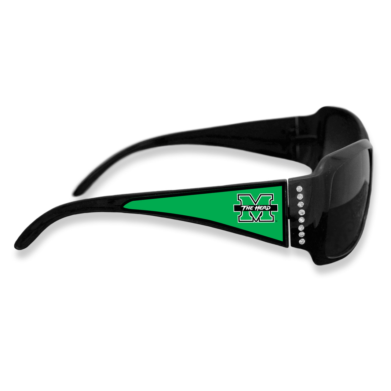 Marshall Thundering Herd Brunch Black Fashion College Sunglasses Marshall Thundering Herd Brunch Black Fashion College Sunglasses