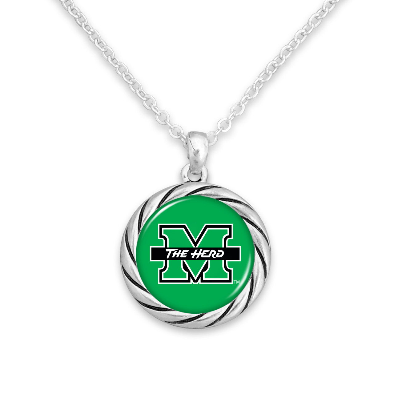 Marshall Thundering Herd Twisted Rope Necklace