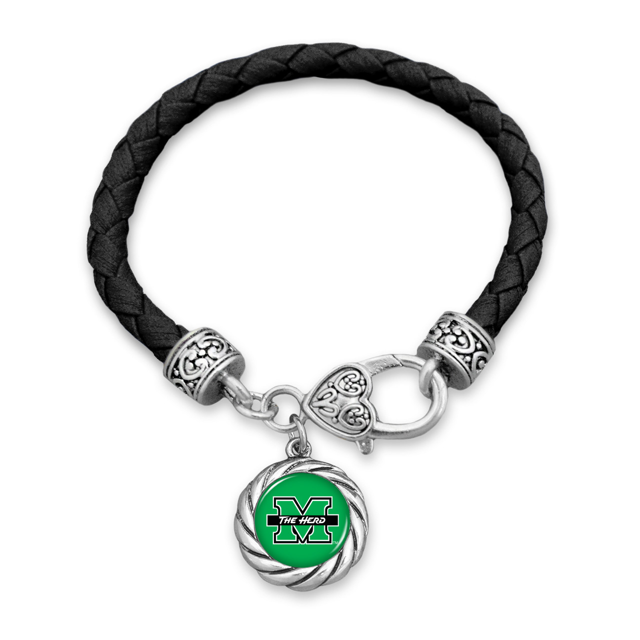 Marshall Thundering Herd Harvey Leather Bracelet
