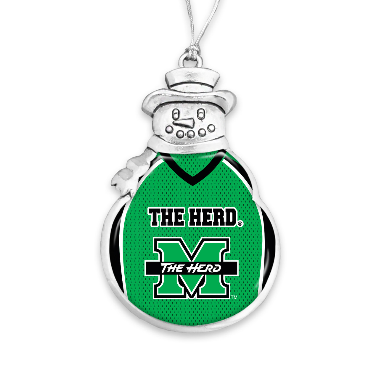 Marshall Thundering Herd Football Jersey Snowman Ornament