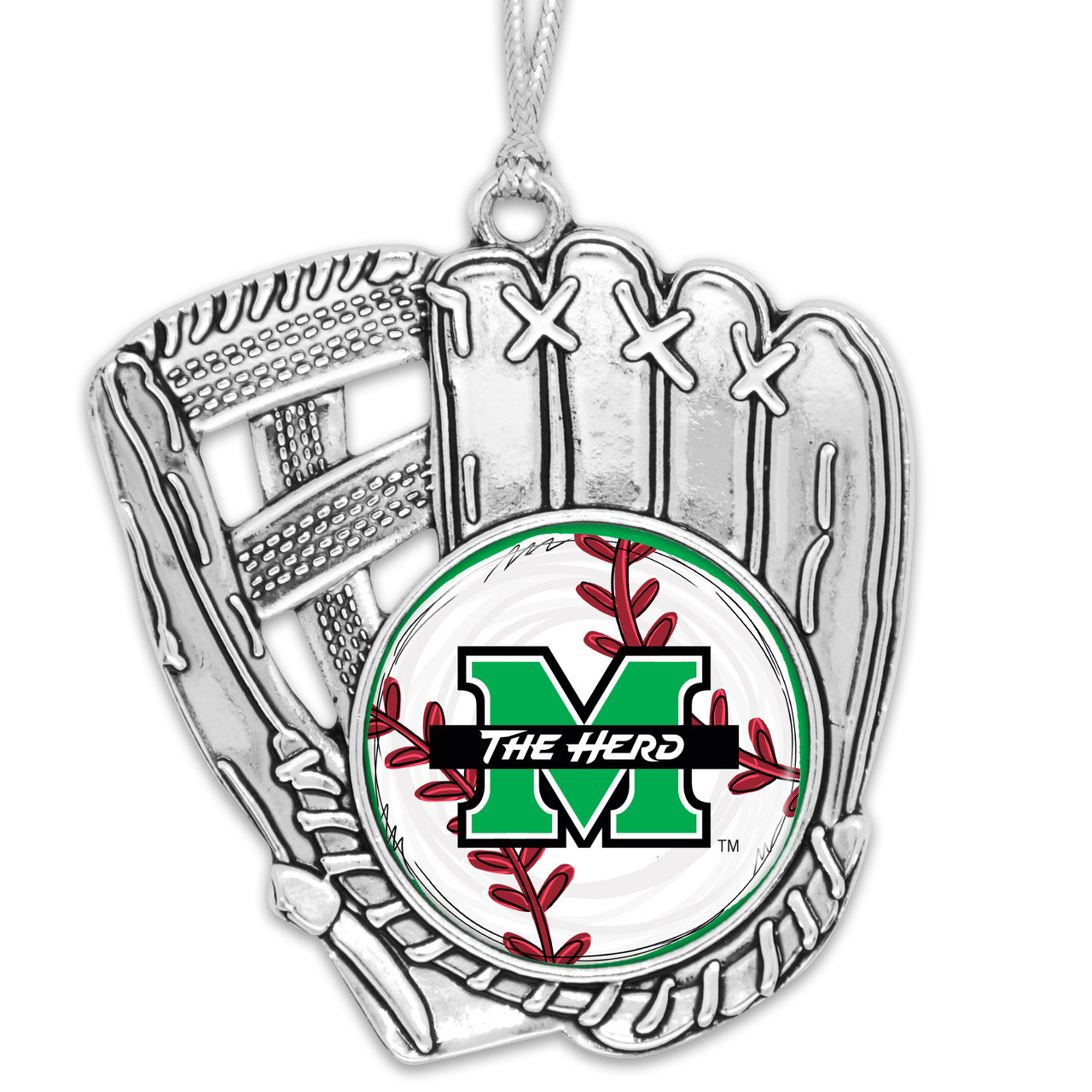 Marshall Thundering Herd Baseball Glove Ornament