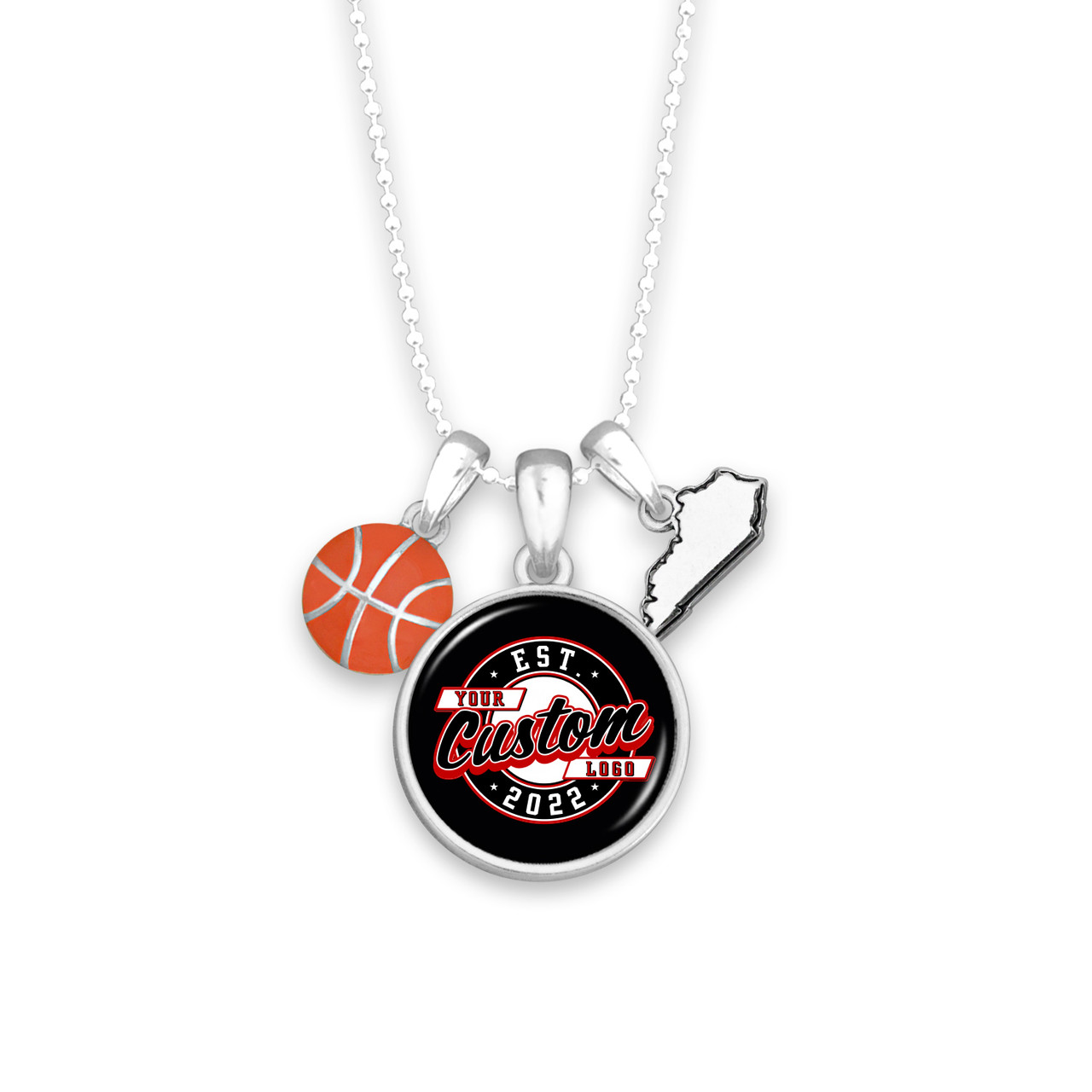 Custom Team Traditions Basketball Accent Necklace