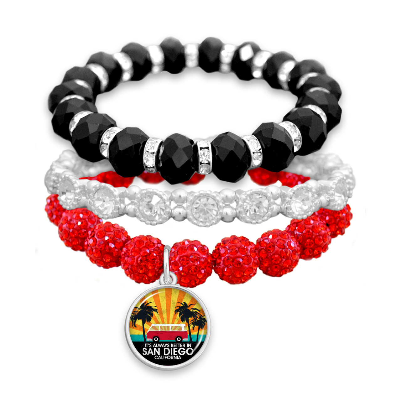 Souvenir Crystal Amanda Stack Bracelets